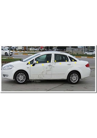 Markadan Fiat Linea Krom Cam Çıtası 2006-2018 8 Parça Paslanmaz Ç
