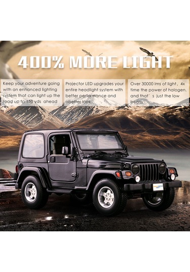 Eagevision C0045 7" LED Su Geçirmez DRL Yuvarlak Araba Farı.