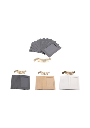 Kendin Yap Kraft Kağıdı Resim Çerçeveleri Ev Dekorasyonu Klipsli Kombinasyon Kağıt Çerçeve Fotoğraflar Albümü