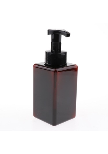 Suntek Sıvı Losyon Için Boş Plastik Kare Pompa Kahverengi Kahverengi