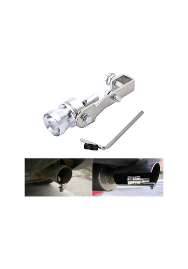 Yuntech01 Alüminyum Turbo Ses Çalar M Boy Gümüş - Araç Egzos Borusu Uyumlu, Yüksek Sesli, Kolay Kurulum