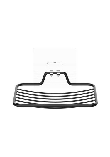 Fortunelane Demir Makyaj Sabunu Tutucu, Kalıcı Yapıştırıcı İle Kurulum, Su Akışlı Tabanca, Banyo Ve Mutfak İçin Siyah Siyah