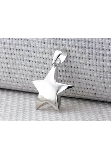 Takıhan Parlak Yıldız Tasarımlı 925 Ayar Gümüş Kolye Ucu