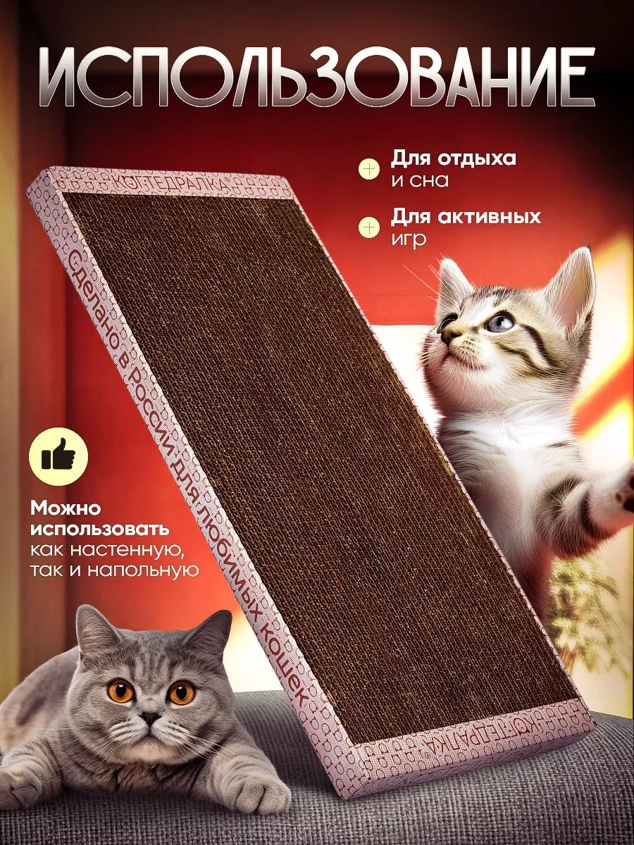 Kogtedralka Kedi Tırmalama Taşı Kartondan, 24/50/3 Cm 28694453