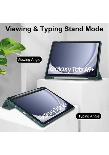 Didadodo Samsung Galaxy Tab A9/a9 Plus İçin 3d Şeffaf Kılıf - Kalem Yuvası Ve Otomatik Açma/kapama