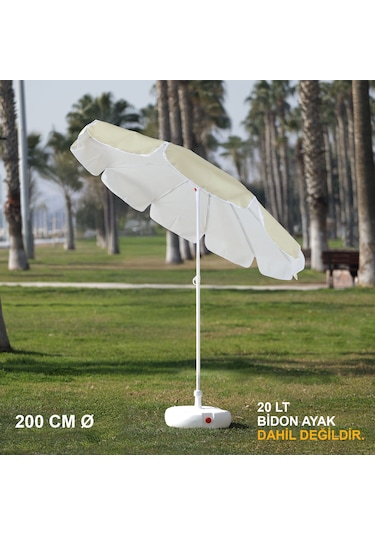Krem Plaj Şemsiyesi 200 CM