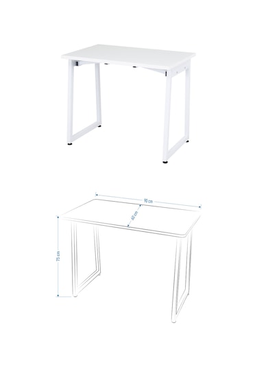 Vilinze Biga Çalışma Ofis Masası Ve Deniz Çalışma Ofis Sandalyesi Set - 60x90 Cm Teddy Kırçıllı Gri