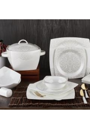 Aryıldız Bone Square Porselen 60 Parça Yemek Takımı Ar45005 Diğer