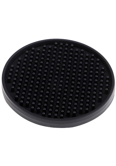 Dolıty Yuvarlak İçecek Bardak Altlıkları Yumuşak Silikon Siyah