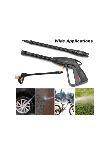 Gajeena 160bar Su Basıncıyla M14 Uzun Çubuklu Yüksek Basınçlı Fırçası - Araba Yıkama Ve Sulama Temizlik Aracı Su Borusu Hariç