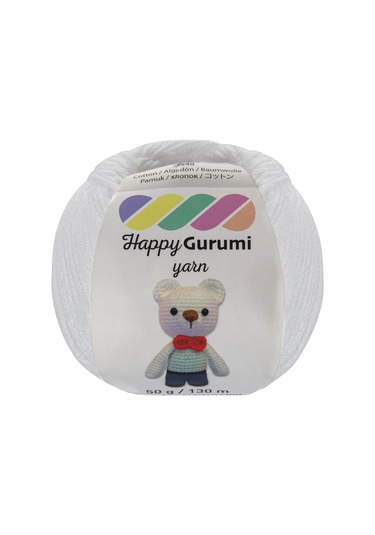 Happy Yarn Happy Gurumi Amigurumi Örgü İpi 50gr 130m Beyaz