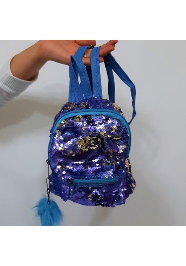 Fiyra Crn Bebe Mavi Pullu Kız Çocuk Sırt Çantası 16cmx20cmx10cm Mavi