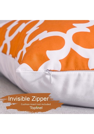 Hangfox 6'lı Pamuk Ketencik Dekoratif Yastık Kılıfı, 45x45 Cm, Gizli Reşetli, Yumuşak Dokuma, Ev Dekoru İçin Modern Desenli Diğer