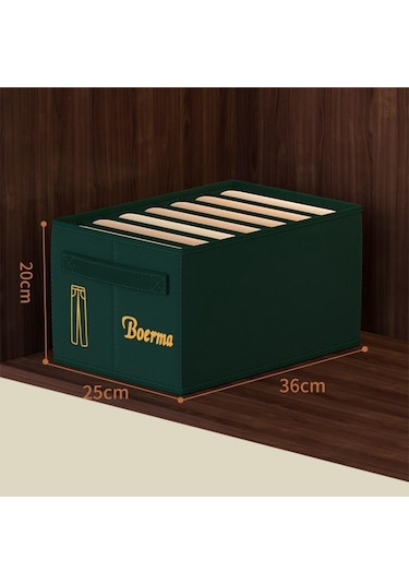 Magideal Suntek Ev Giysi Saklama Organizatör Kutusu Yeşil - 36 x 25 x 20 CM