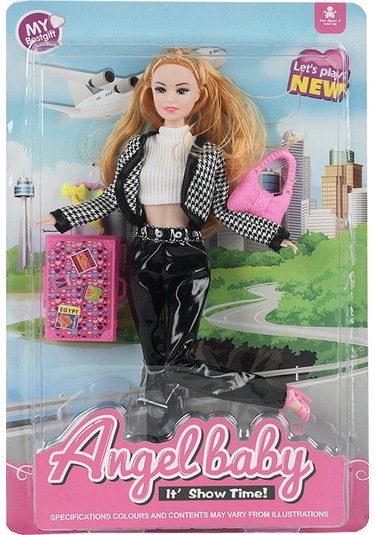 Bıgtree Angelbaby Seyahat Bebekleri Siyah Deri Pantolonlu