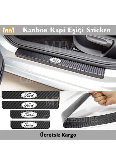Ford Karbon Kapı Eşiği Sticker (4 Adet)