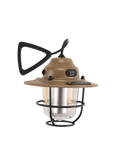 Açık Hava Aydınlatma Kamp Işıkları Şarj Edilebilir El Işıkları Khaki Haki