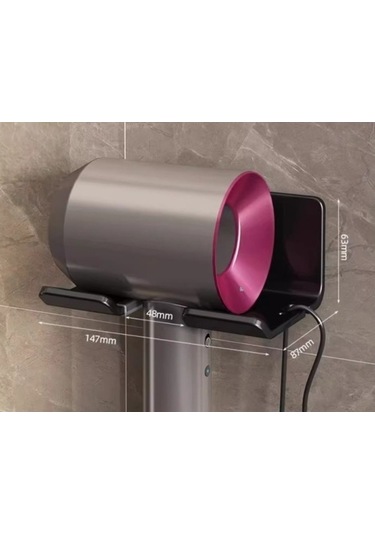 Wondernest Yok, Saç Rafı, Punch Makinesi Lichen Nem Alma Banyo Sw Siyah