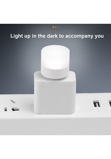 Mufunye Led Usb Güneş Işığı Kısa Lambası Öğrenci Göz Koruyucu Mini Ambiyans Lambası Opp Poşet Beyaz
