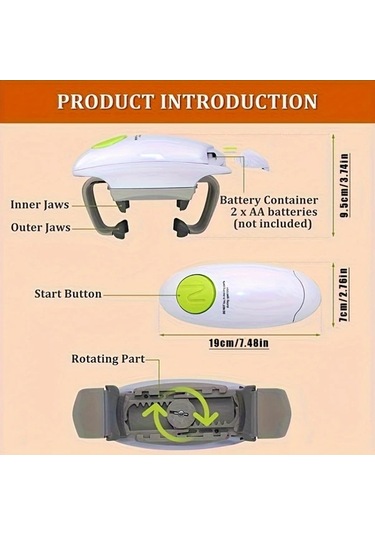 Honeybeeshop Feıyba Bs Elektrikli Şişe Açacağı Otomatik Kapanma 2si 1 Arada Tork Yüksek Pil İle Çalışır Bs
