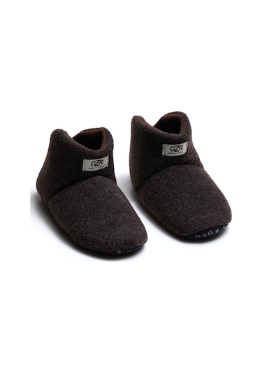 Kışlık Ev Içi Panduf Bot Erkek Ayakkabı Koyu Kahve