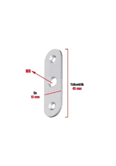 Raf Ayak Saçı Çinko 8 Mm 20 Adet Krom