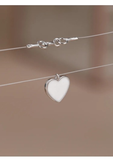 Lucente Balıkçılık İpi Kolye Kalp 925 Ayar Gümüş 327293798 Gümüş