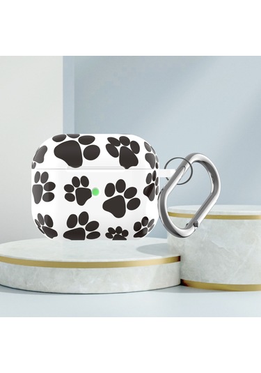 B Serisi Silikon Baskılı Leopar Baskı Kablosuz Kulaklık Airpods Uyumlu 3 B-3 İçin Koruyucu Kılıf Diğer