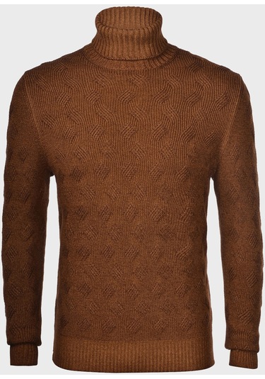 Gran Sasso Erkek Kazak 23166 31713 123 Kahve Kahverengi