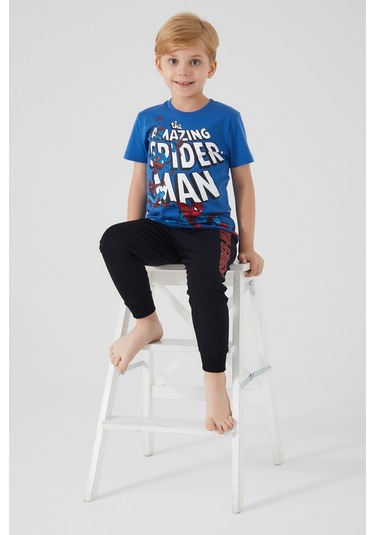 SpiderMan Beyond Amazing The Amazing Mavi Erkek Çocuk Kısa Kol