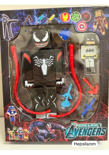 Minecraft Venom Ve Hulk Yeni Oyuncak Minecraft Set 2'li Hulk Ve Venom Avengers