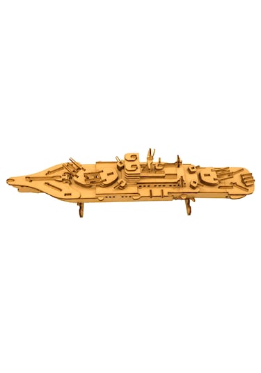 The Cruiser Warship Ahşap Maket Seti Dıy Savaş Gemisi Koleksiyoner Modeli 123 Parça