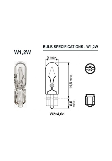 Trifa T5 Dipsiz Gösterge Ampulü 12v 1.2w 1 Adet