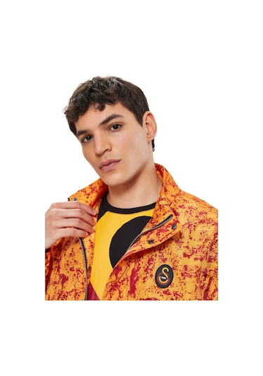 Galatasaray Erkek Yağmurluk E251041 Sarı - Kırmızı