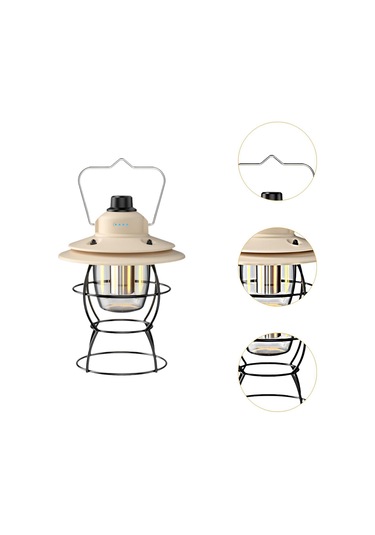 Suntek Led Kamp Feneri Piknik Acil Veranda Için Asılı Aydınlatma Beyaz