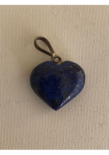 Doğal Lapis Lazuli Taşı Kalp Kolye Ucu 1,6 2,0 CM
