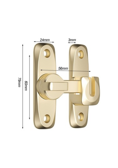 Besthome1 Suntek Ahır Kapı Kilidi Mandalı, Parlak Altın Donanım