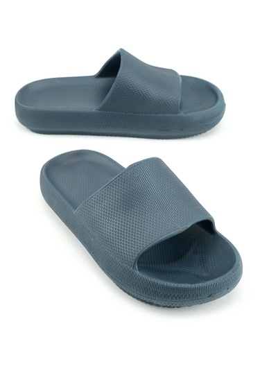 Gezer Yazlık Erkek Eva Banyo Bahçe Islak Zemine Uygun Terlik Lacivert