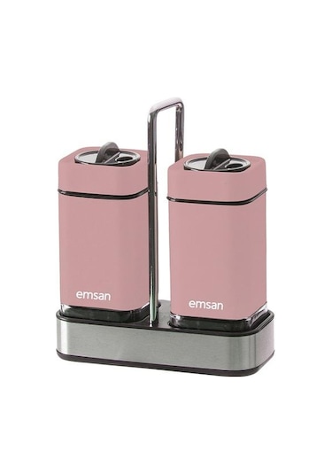 Emsan Plaza Tuzluk Biberlik Seti Baby Pink Pembe