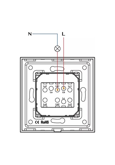 Dealuxx Cam Çerçeveli Tek Tuşlu Anahtar 194478120