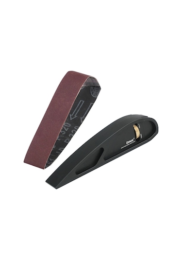 Sones Ganwei Zımpara Tutucu Ayarlanabilir Manuel Eğri Taşlama Cilalama Bant Zımpara 5 Adet 320 Grit Zımpara Kayışı İle Zımpara Tahtası Ağaç İşleme Aleti