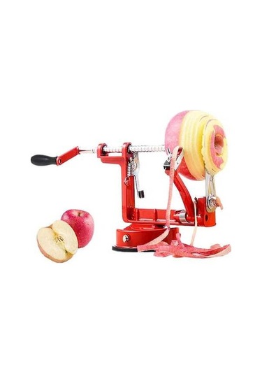 Dancemonkey Cbtx 3'ü 1 Arada Çok Fonksiyonlu Meyve Soyma Dilimleme Makinesi Kırmızı, Meyve Sıkma Ünitesi Dahil Kırmızı