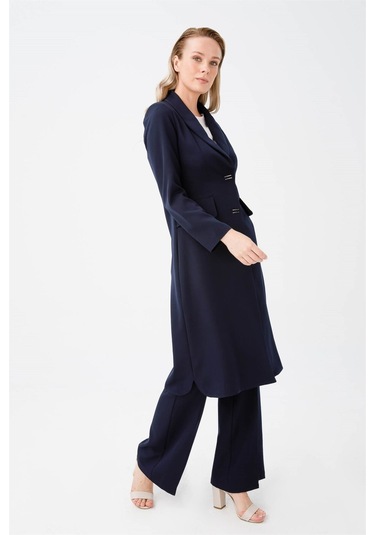 Erkek Ve Şal Yakalı Ceketli Takım Lacivert-lacivert Lacivert