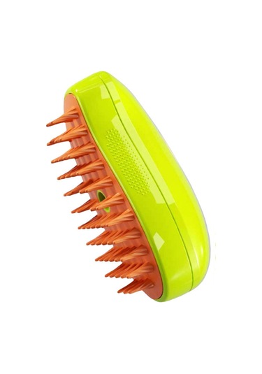 Geekyou Kedi Köpek Elektrikli Buharlı Fırça - 3'ü Bir Arada Tüy Temizleme, Masaj Ve Saç Bakımı Aracı Yeşil