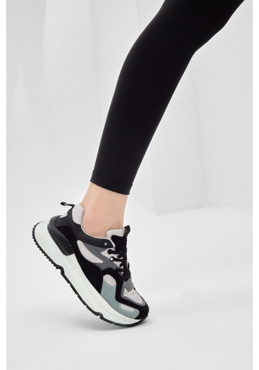 Tonny Black Eva Taban Rahat Kalıp Sneaker Kadın Siyah Gri Sneaker Tbklc050 Siyah - Gri
