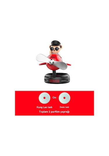 Çizgi Film Araba Havalandırma Deliği Aromaterapi Süsleri Güneş Enerjili Teddy