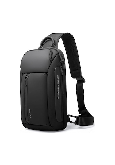 Bange Bg-7566 Suya Dayanıklı Tek Askılı Göğüs Omuz Sırt Çantası Siyah