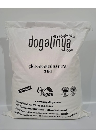 Doğalinya Glutensiz Çiğ Karabuğday Unu 3 KG
