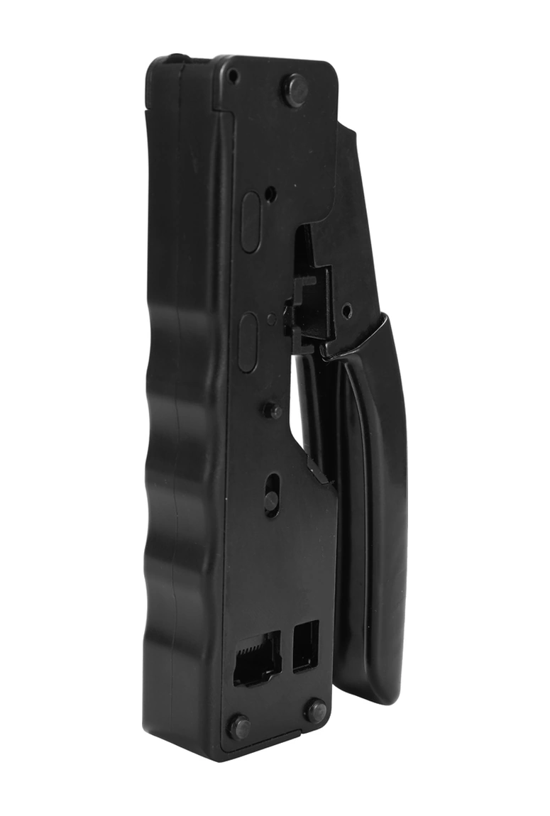 Neevoyu Yüksek Karbon Çelik Multifonksiyon Rj45/rj11/rj12 Ağ Kablosu Presi - Cat7/cat6a/cat6/cat5 Uyumlu, Kaymazsız Kollü, Güvenlik Kilitli Siyah