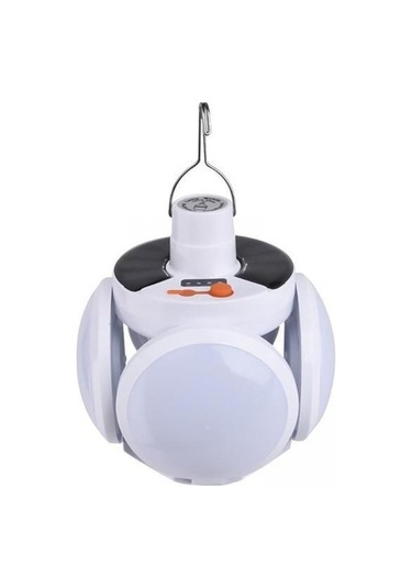 Ccgloball Güneş Led Kamp Işık Usb Şarj Ampul Mobil Gece Pazarı Işık, Durak Beyaz
